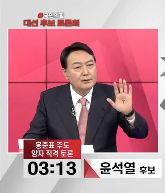 MBN 주최 TV토론회에 참여한 윤석열 전 검찰총장
