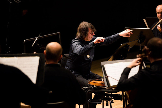 Yuri Bashmet conducting a concert Moscow Soloists during the Russian Seasons in Germany in 2019. [RUSSIAN SEASONS]