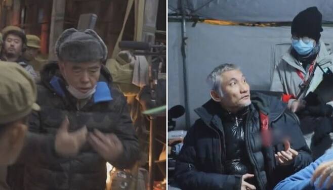 영화 '장진호'의 공동연출을 맡은 천카이거 감독(왼쪽)과 쉬커 감독
