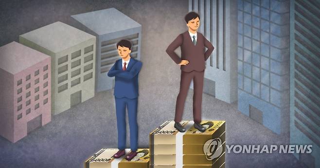 대기업-중소기업 임금 양극화(PG) [제작 이태호] 일러스트