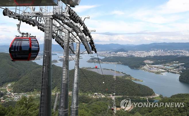 개장 앞둔 춘천 삼악산 케이블카 [연합뉴스 자료사진]