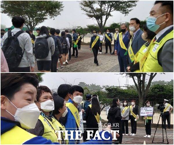 (사)대한기자협회 광주·곡성지회는 '학교폭력 없는 곡성 만들기'를 위한 예방 캠페인을 지난 5일부터 오는 7일까지 진행한다. /곡성=최영 기자