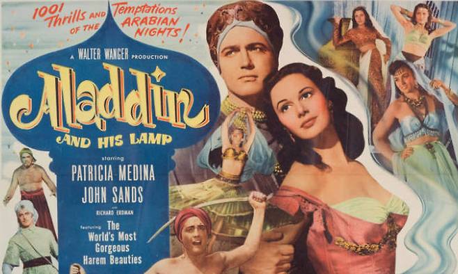 1952년 할리우드에서 만든 ‘알라딘과 램프’에서는 알라딘이 무슬림으로 나오지만, 배우들은 모두 백인이다.