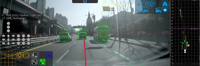 LG전자가 개발한 ADAS 전방카메라로 앞차를 인식한 모습. /사진=LG전자 제공