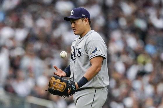 왼손 투수가 등판하면 선발 출전 기회를 잡기 힘든 최지만. [AP=연합뉴스]