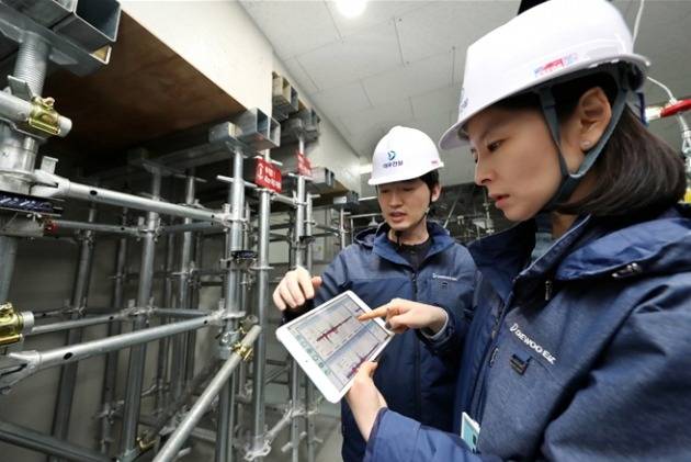 사진설명 : 대우건설 실시간동바리 붕괴위험 모니터링 시스템