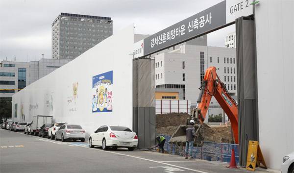 서울 강서구 화곡동에 들어설 예정인 민간 신혼희망타운 `강서 금호어울림 퍼스티어`의 12일 공사 현장 모습. [이승환 기자]