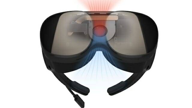 내부에 냉각 팬을 탑재해 착용감을 높였다. (사진=HTC)