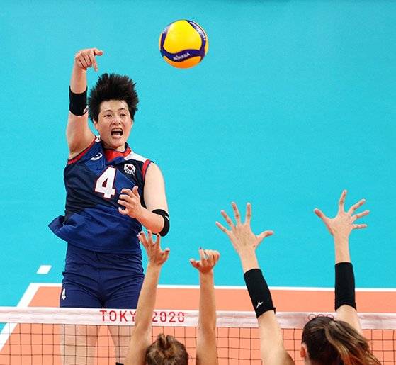 도쿄올림픽 스타 김희진이 새 시즌 V리그를 앞두고 인기에 부응하겠다고 약속했다. [뉴시스]