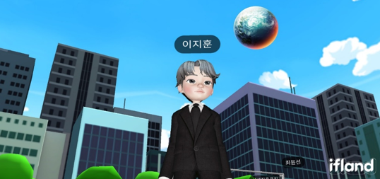 메타버스 협약식에서 가수 이지훈의 아바타가 축하무대를 선보였다. / 사진=갤럭시코퍼레이션 제공