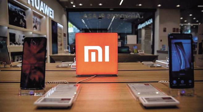 샤오미 스마트폰 제품의 모습. [로이터]