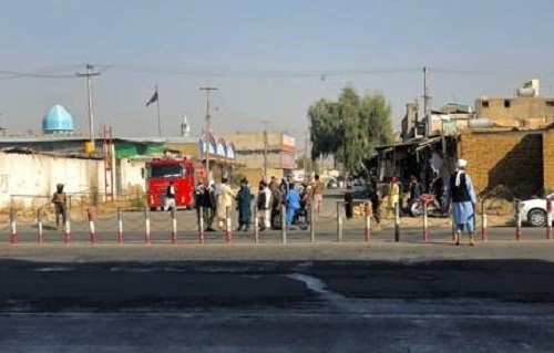 자폭 테러가 발생한 아프간 칸다하르 시아파 모스크 인근. AFP연합뉴스