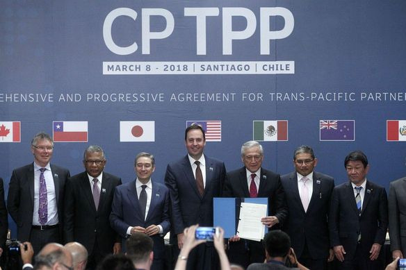 미국을 제외한 11개국이 참여한 CPTPP(포괄적·점진적 환태평양경제동반자협정). /AP 연합뉴스