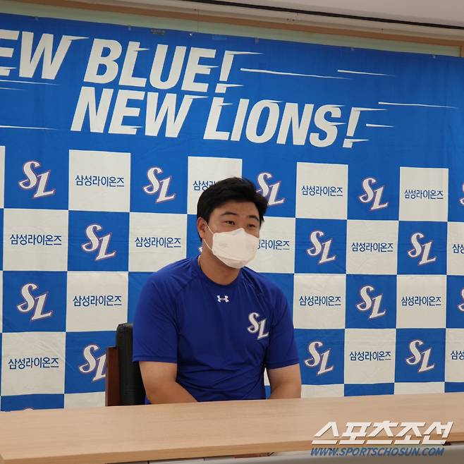 오재일이 16일 키움전 싹쓸이 승리를 이끈 뒤 인터뷰 하고 있다. 대구=정현석 기자 hschung@sportschosun.com