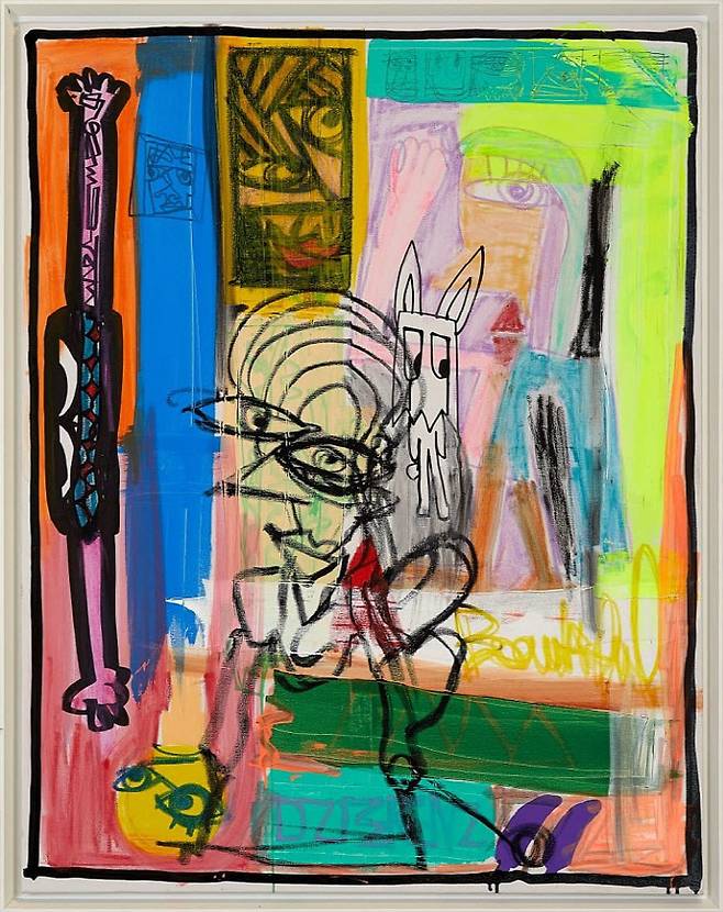 지비지, 이상과 현실(Fantasy and real) 91.0㎝ x 116.8㎝ (50호), Acrylic & Marker on Canvas, 2020