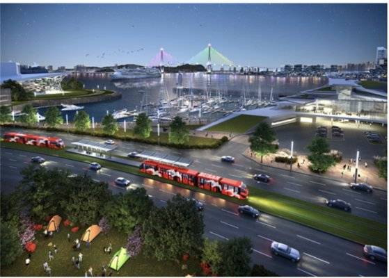 북항 트램 조감도. [조감도 BPA]