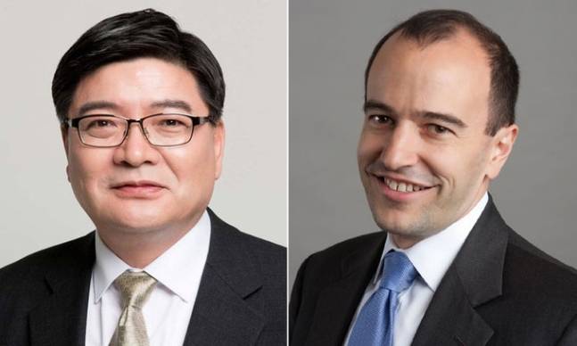 김용진 이사장(왼쪽), 숀 콜 교수