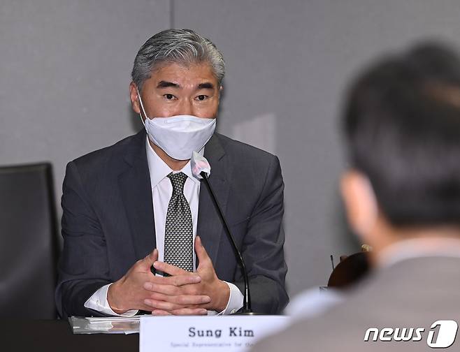 성 김 미국 국무부 대북정책특별대표. 2021.8.23/뉴스1 © News1 사진공동취재단