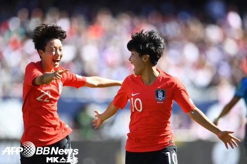 지난 2019년 10월 미국과 평가전을 가진 한국은 1-1 무승부를 기록했다. 사진=ⓒAFPBBNews = News1