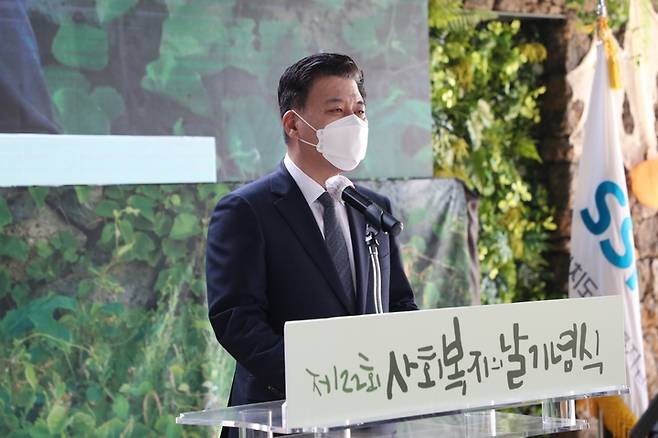 격려사 하는 구만섭 제주지사 대행./제주도 *재판매 및 DB 금지