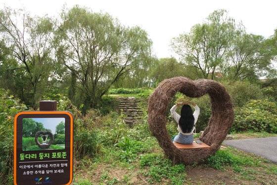 대덕생태공원 돌다리 포토존. 고양시