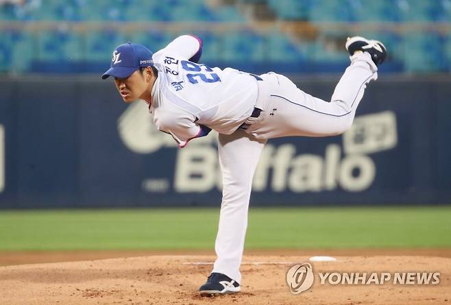 삼성 백정현의 역투 [연합뉴스 자료사진]