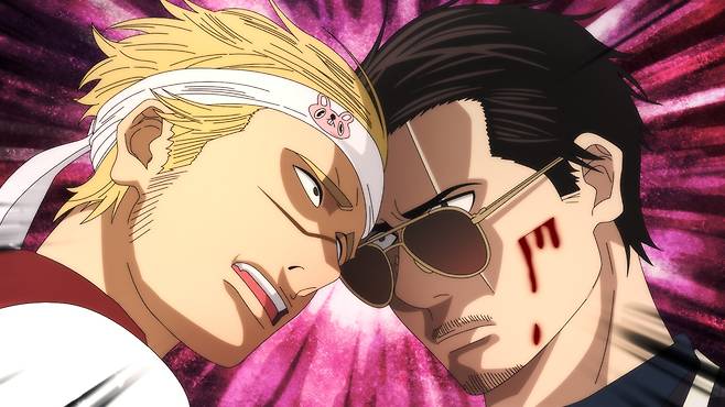 야쿠자 시절 라이벌이자 자신처럼 전직 야쿠자인 토라지로와 자주 아웅다웅 다투는 다쓰. /넷플릭스