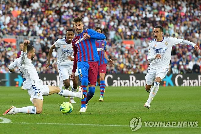 바르셀로나-레알 마드리드 선수들 경기 모습 [AFP=연합뉴스]