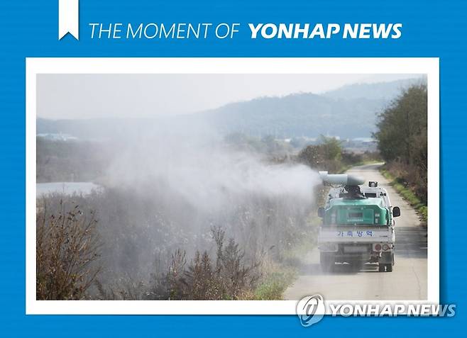 [모멘트] 조류인플루엔자 예방을 위해 (용인=연합뉴스) 홍기원 기자 = 21일 오후 경기도 용인시 처인구 백암면 청미천 일대에서 용인축산농협 방역차가 조류인플루엔자(AI) 예방을 위해 방역을 하고 있다. 
    농림축산식품부와 환경부는 경기 안성 청미천, 용인 청미천, 여주 양화천, 전북 정읍에서 채취한 야생조류 시료를 검사한 결과 H5형 조류인플루엔자(AI) 항원이 검출됐다고 지난 20일 밝혔다. 
    고병원성 여부 판정까지는 약 3∼5일이 소요될 것으로 예상된다. 2021.10.21 [THE MOMENT OF YONHAPNEWS] xanadu@yna.co.kr