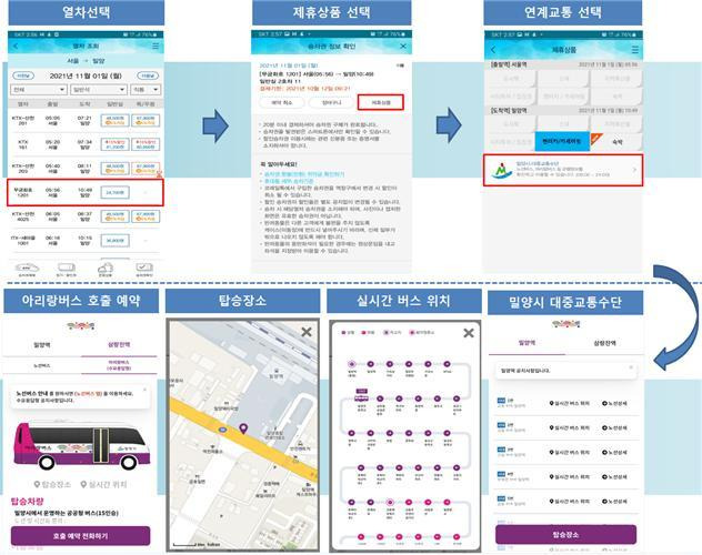 코레일톡 연계 대중교통정보 서비스 *재판매 및 DB 금지