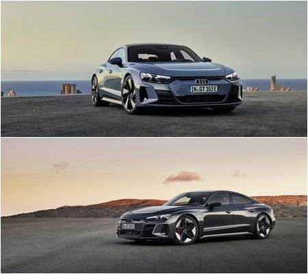 아우디 e-트론 GT(위), 아우디 RS e-트론 GT.
