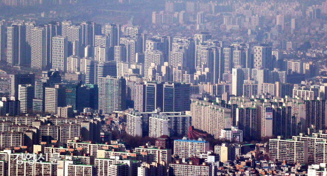강남,송파 지역 아파트 단지. 김기남 기자