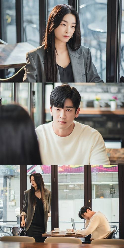 갈등의 골이 깊어진 지이수와 구자성의 모습이 포착됐다. 사진=빅토리콘텐츠