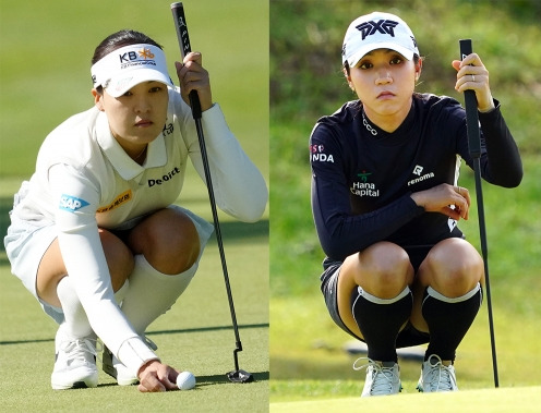 2021년 미국여자프로골프(LPGA) 투어가 펠리컨 위민스 챔피언십에 출전하는 전인지, 리디아 고. 사진제공=BMW 코리아