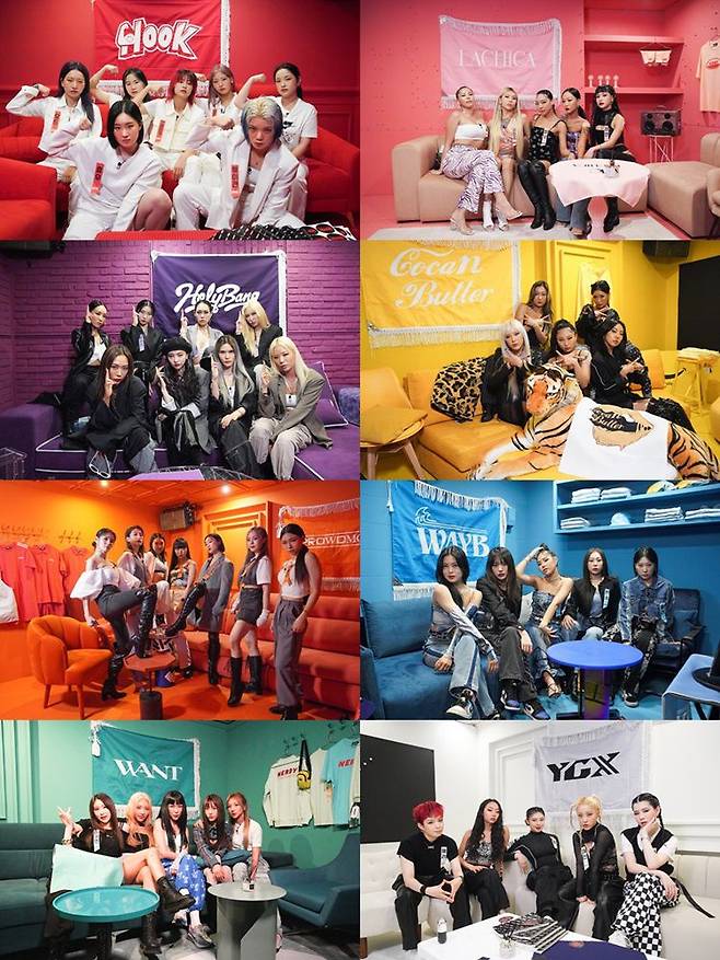 '스트릿 우먼 파이터'에 참가한 대한민국 최고의 댄스팀 8크루. 훅, 라치카, 홀리뱅, 코카앤버터, 프라우드먼, 웨이비, 원트, YGX.