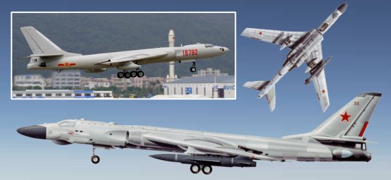 중국 공군의 H-6U형 공중급유기. 기존에 보유하던 H-6폭격기에 공중 급유 장비를 부착해 1989년부터 배치를 시작한 H-6U형 공중급유기를 다수 보유하고 있으나 폭격기 개조 급유기의 한계 등으로 2005년에 수송기를 개조해서 사용하는 러시아 IL-78형 공중급유기를 구매하기 시작했다. 중국은 총 18대의 공중급유기를 보유하고 있다. ⦁승무원 3명 ⦁통상이륙중량 72톤 ⦁최대이륙중량 75.8톤 ⦁최대내부연료탑재량 37톤공중급유연료량 18.5톤 ⦁최대속도 1만14km/h ⦁순항속도 마하 0.75(786km/h) ⦁항속거리 6000km ⦁상승고도 1만3100m ⦁엔진 2기의 Xian WP8 터보젯, 추력 각 93.2kN(2만900 lbf) 자료=중국 인민해방군