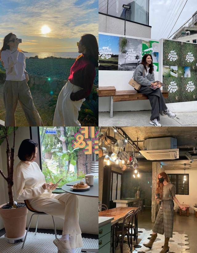 쌀쌀해진 날씨에 슬랙스를 착용하기에 망설여지거나 자신만의 아이덴티티를 뽐내고 싶다면 다양한 소재와 패턴 슬랙스에 도전해보자. 강민경 수영 장윤주 서현 SNS