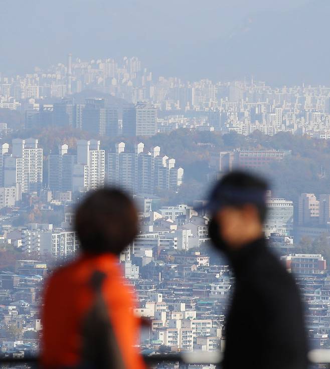 남산에서 바라본 서울 아파트 전경. (사진=연합뉴스)