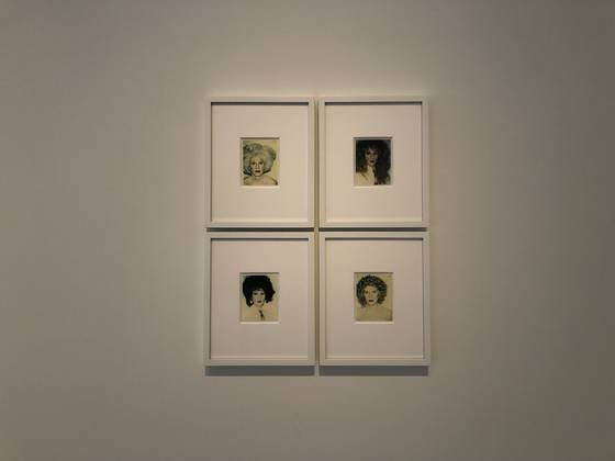 These photos of Warhol show both his masculine and feminine side, as he wore makeup and a wig as well as a dress shirt and tie at the same time. [FONDATION LOUIS VUITTON & THE ANDY WARHOL FOUNDATION FOR VISUAL ARTS INC.]