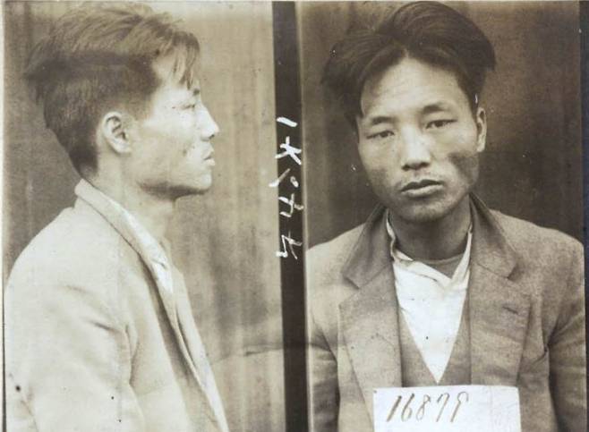 1931년10월 치안유지법 위반 혐의로 종로경찰서에 체포된 김기진.  당시 조선일보 기자였다. /국사편찬위원회 일제감시대상인물카드