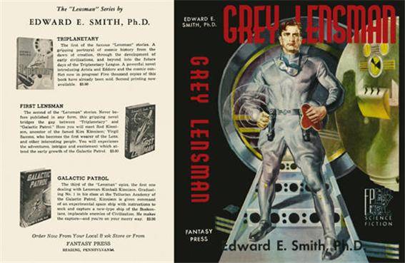 [Lensman - E.E Smith]https://www.dustjackets.com/pages/books/4115/edward-e-smith-ph-d/grey-lensman