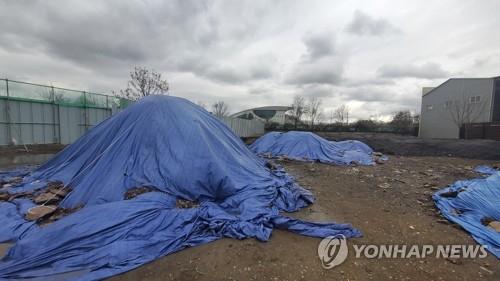 서대구역 진출입로에서 발견된 쓰레기더미 [연합뉴스 자료사진]