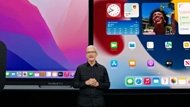 WWDC 21 기조연설을 마무리중인 팀쿡 애플 CEO. (사진=애플)