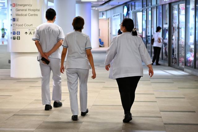 간호사 부족에 시달리는 싱가포르의 한 병원. 스트레이츠타임스 캡처