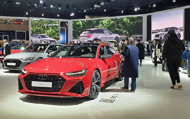 서울모빌리티쇼 아우디 부스. [사진 = 최기성 기자]