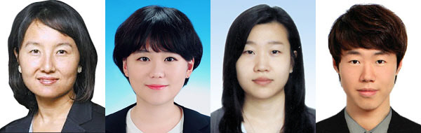 (왼쪽부터)송현숙 기자, 오경민 기자, 임지영 기자, 김덕기 기자