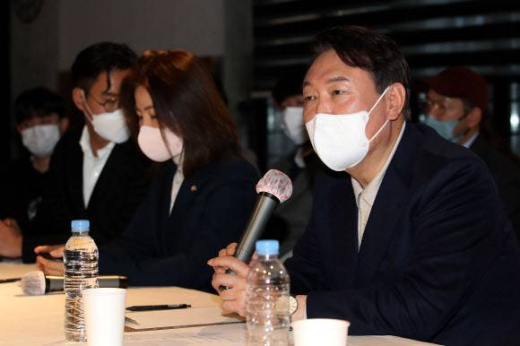 윤석열 국민의힘 대선 후보. 뉴스1