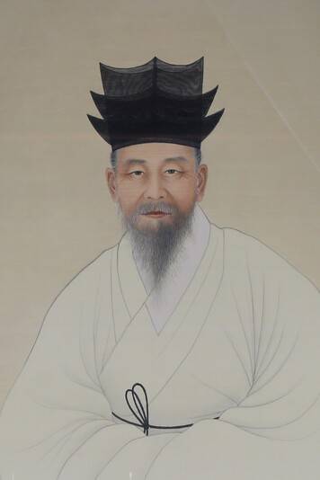 조선 시대 1640~60년 무렵 광양시 태인동 앞바다에 떠다니던 밤나무 가지에 해초가 붙어 있는 것을 발견하고 김을 시험적으로 양식했던 김여익 선생의 초상.