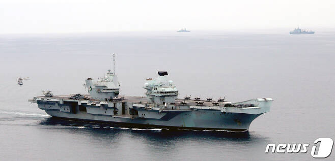영국 해군 항공모함 '퀸 엘리자베스'. 2021.8.31/뉴스1 © News1 사진공동취재단