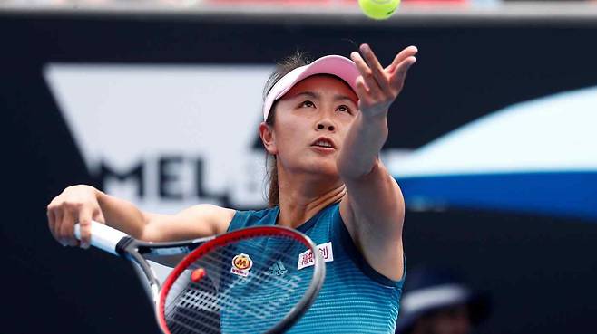 2019년 1월 호주 오픈 당시 펑솨이의 모습. /로이터 연합뉴스